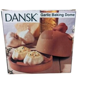 Dansk Terracotta Garlic Baking Dome NEW